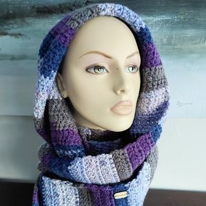 NWT Infinity Scarf Women Mauve Purple Mix